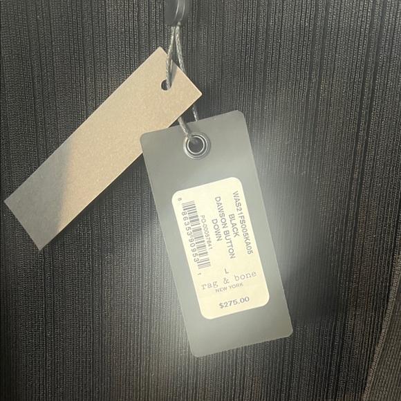 rag & bone Black Ribbed Collared Cardigan - Picture 2 of 9